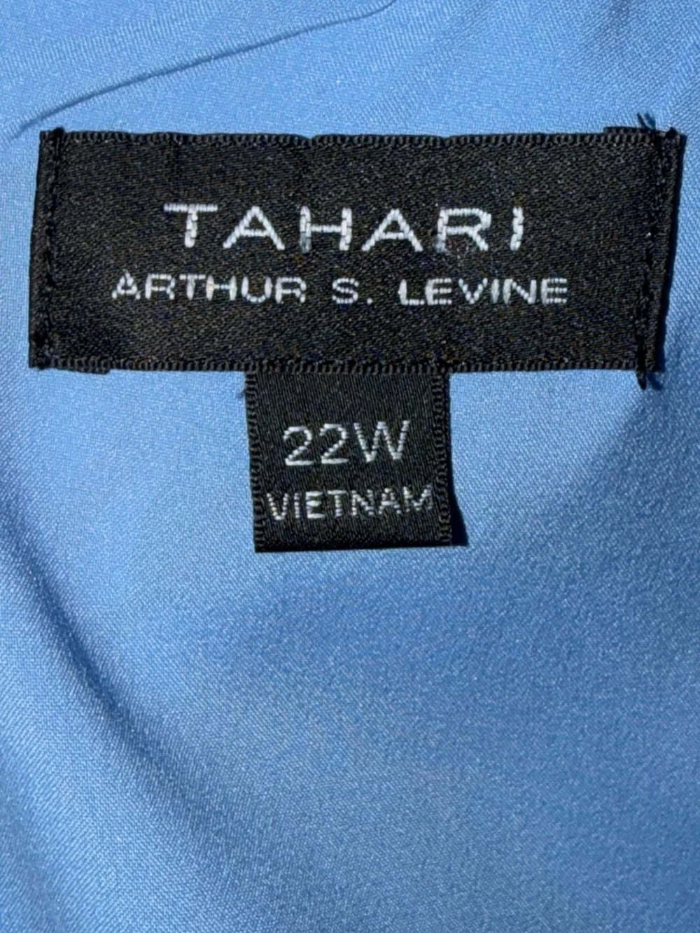 Tahari Faux Wrap Midi Dress Clematis Blue Floral Plus 22W Flowy Wedding Spring - Picture 9 of 11